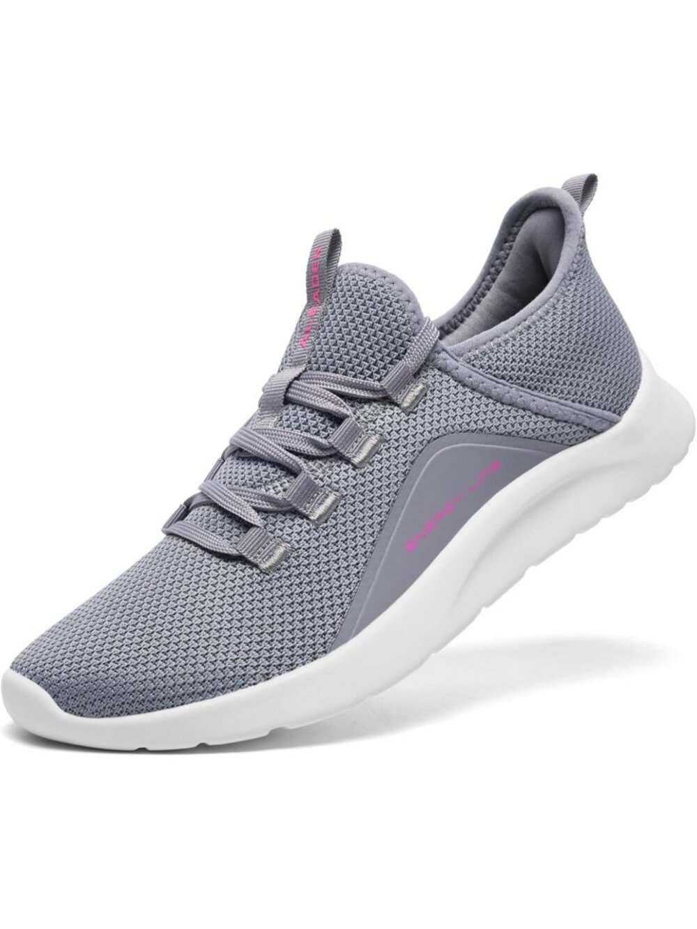 Women Dark Gray Comfortable Round Toe Lightweight Athletic Slip On Sneaker Shoes